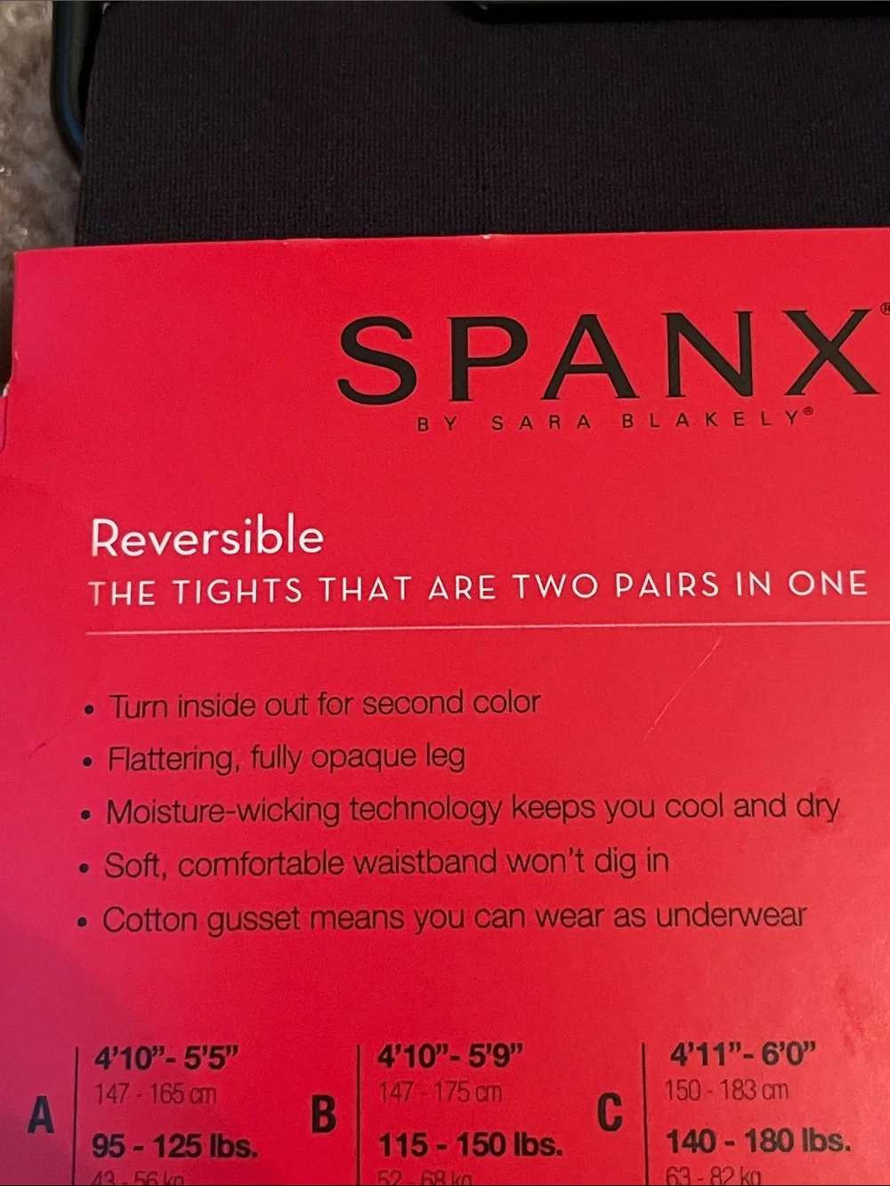 NWT Spanx Reversible Tight End Tights